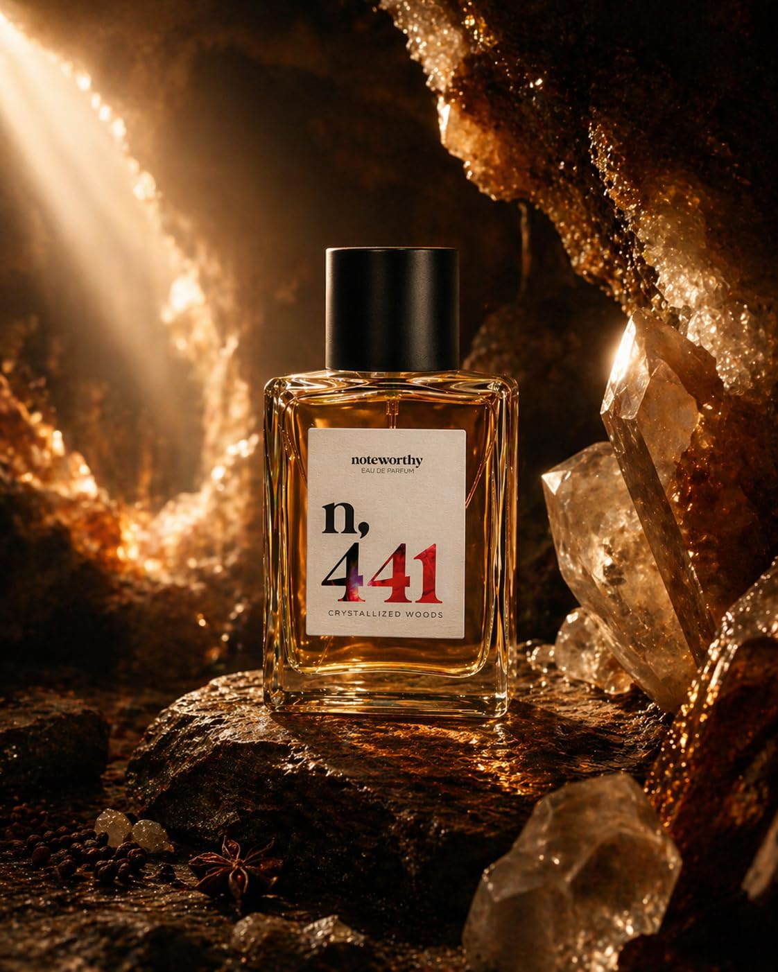 Noteworthy n,441 Crystallized Woods Eau De Parfum - Spices, Musk, Amber | Sophisticated, Warm Fragrance for Any Occasion | Long-lasting Unisex Perfume Beauty & Personal Care Noteworthy