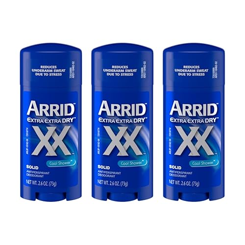 Arrid XX Extra Extra Dry Solid Antiperspirant Deodorant, Cool Shower, 2.6 oz. (pack of 3) Beauty & Personal Care Arrid