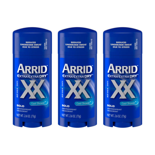 Arrid XX Extra Extra Dry Solid Antiperspirant Deodorant, Cool Shower, 2.6 oz. (pack of 3) Beauty & Personal Care Arrid