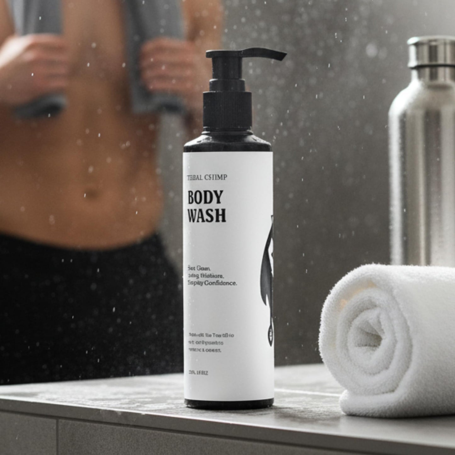 Tribal Chimp Body Wash for Men & Women - Moisturizing Effect with Glycerin & Panthenol | Gentle Shower Gel | Exfoliating, Coconut Body Soap for Smooth Beauty & Personal Care Tribal Chimp