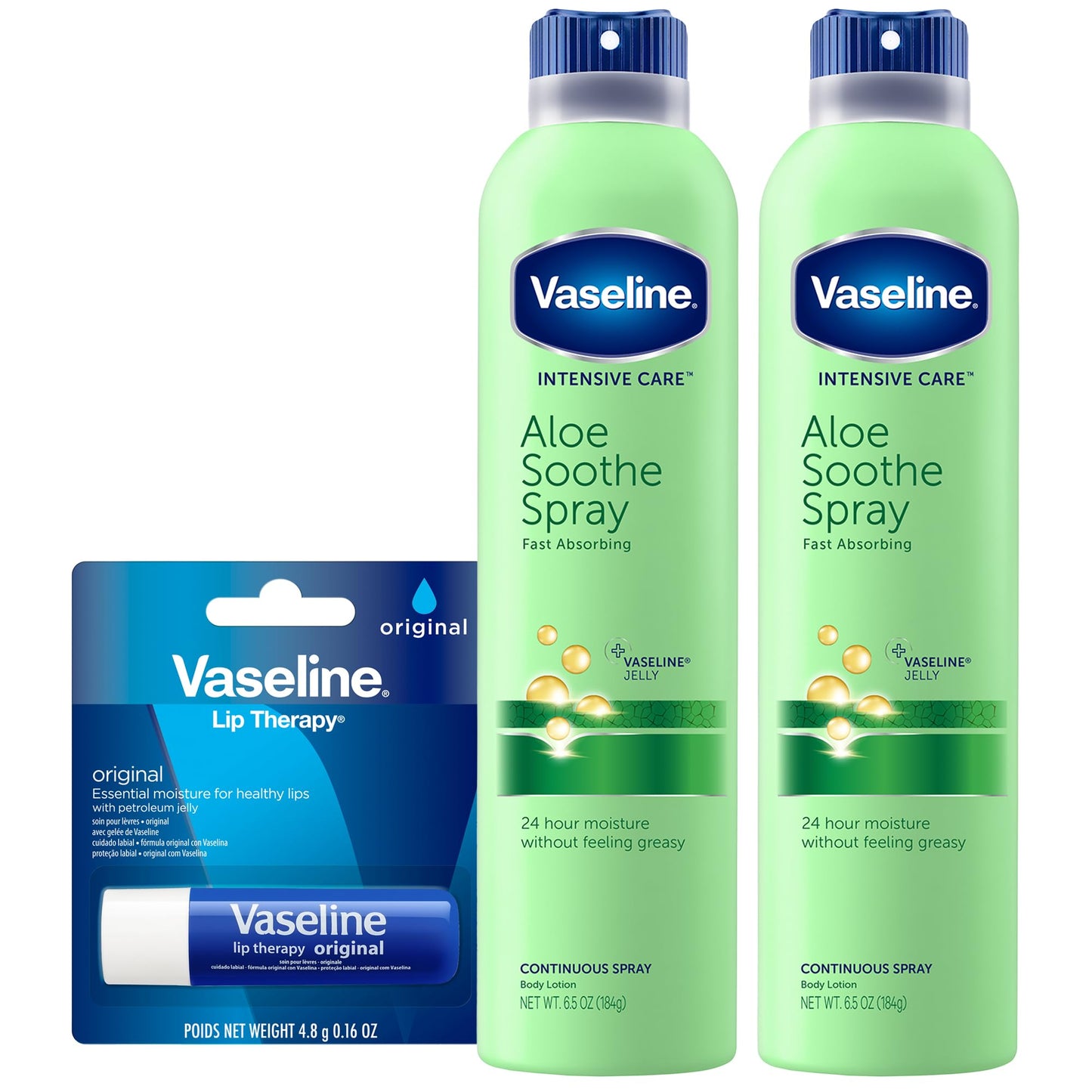 Vaseline Intensive Care Spray Moisturizer, Aloe Soothe 6.5 oz, Twin Pack Beauty & Personal Care Vaseline