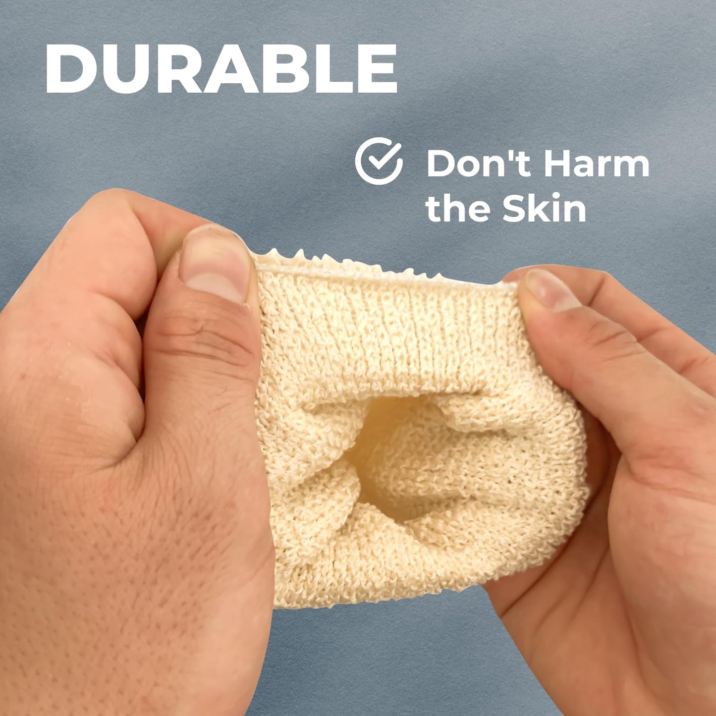 GUARD&MARINE Natural Shower Mitts - Hemp Bath Gloves for Skin Exfoliation, Mitt Washcloth for Body Scrub and Cleansing - Soft Loofah for Men and Women Beauty and Personal Care GUARD&MARINE