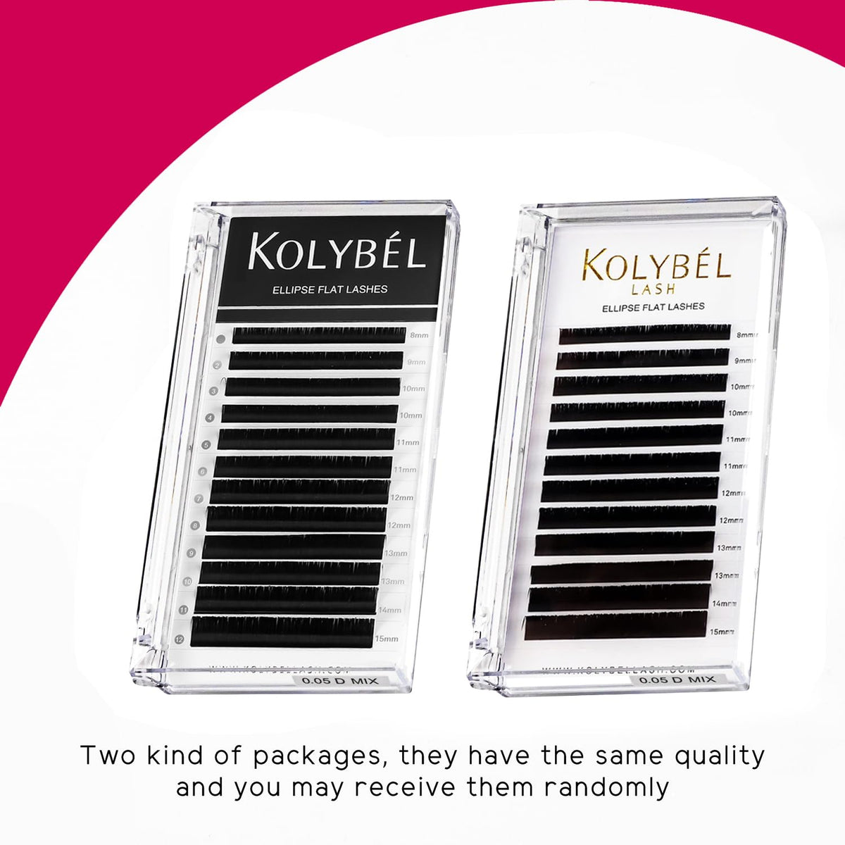 KOLYBEL Ellipse Flat Eyelash Extensions Supplies Classic Individual Lash Extensions 0.2 D Curl 8-15 Mixed Tray Matte Black Mink Lash Extension Soft Beauty & Personal Care Kolybel