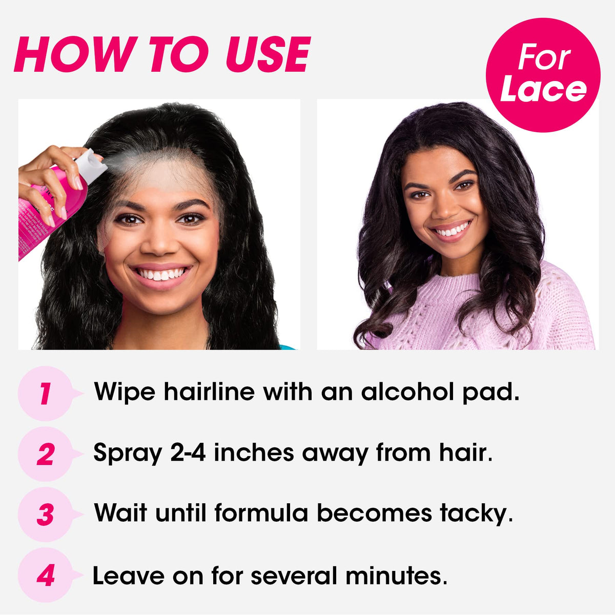 Red by Kiss Hair Glue Spray for Lace Front Wigs, 2oz, Extreme Hold, Water-Resistant, Sweat-Proof, Delicate Removal Beauty & Personal Care Red by Kiss