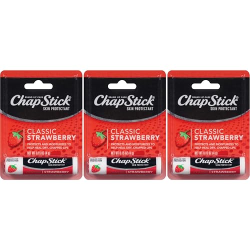 Chapstick Lip Balm-Classic Strawberry 3 Pack Beauty & Personal Care ChapStick