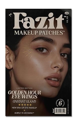 Fazit Makeup Patches - Halloween Golden Hour Eye Wings - Glow Up Make-Up Patches - Cute Glitter Makeup Accessories for Women - Cosmetic Glitter Beauty & Personal Care Fazit