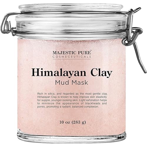 Majestic Pure Himalayan Clay Mud Mask for Face and Body Exfoliating and Facial Acne Fighting Mask - Reduces Appearance of Pores, 10 oz Beauty & Personal Care Majestic Pure