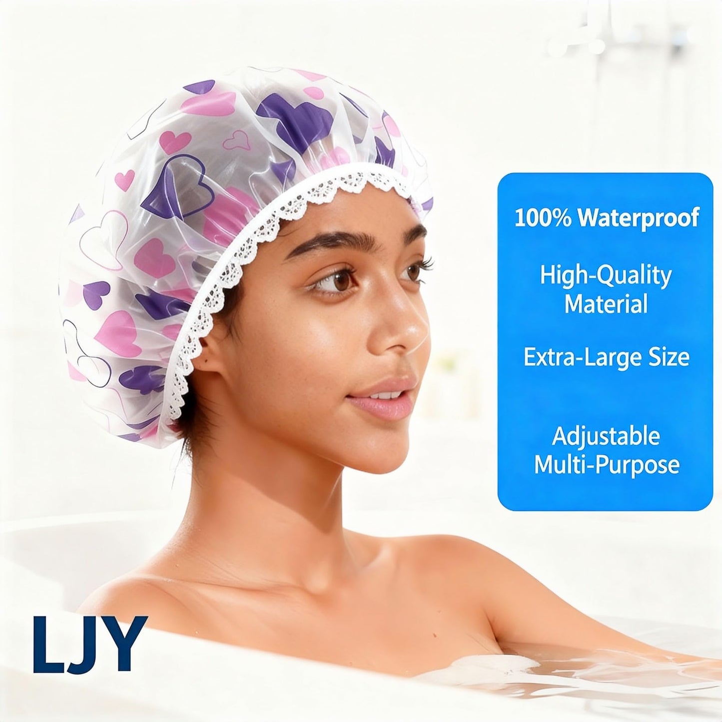 LJY 13 Pieces Assorted Shower Caps Elastic Waterproof Plastic Bathing Salon Hair Cap Lady Salon Hat Beauty & Personal Care LJY