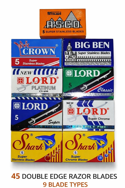 45 LORD SHARK ASCO BIGBEN CROWN DE Blade Sampler 9E Beauty and Personal Care Blade Sampler