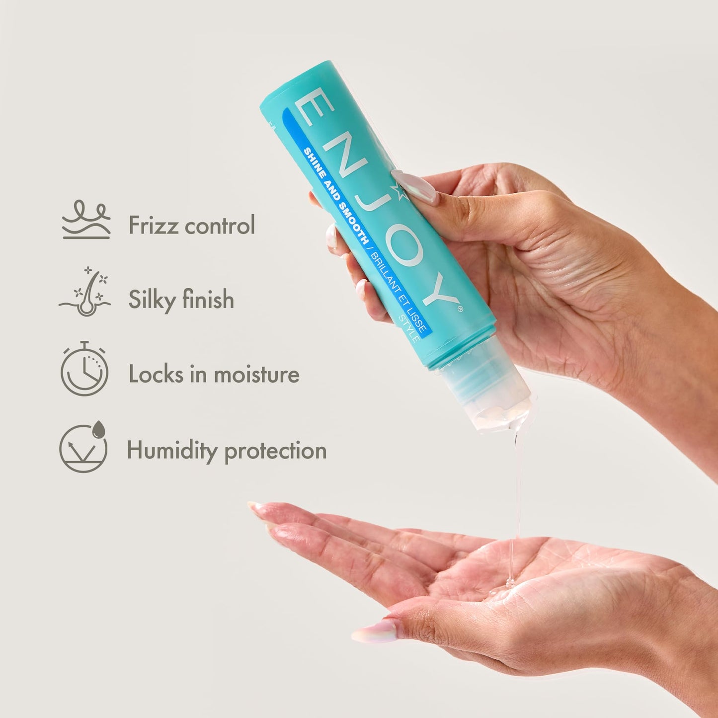 Enjoy Shine & Smooth, Frizz Control and Moisture Locking Formula for Silky, Weightless Hair (3.4 oz) Beauty & Personal Care Enjoy