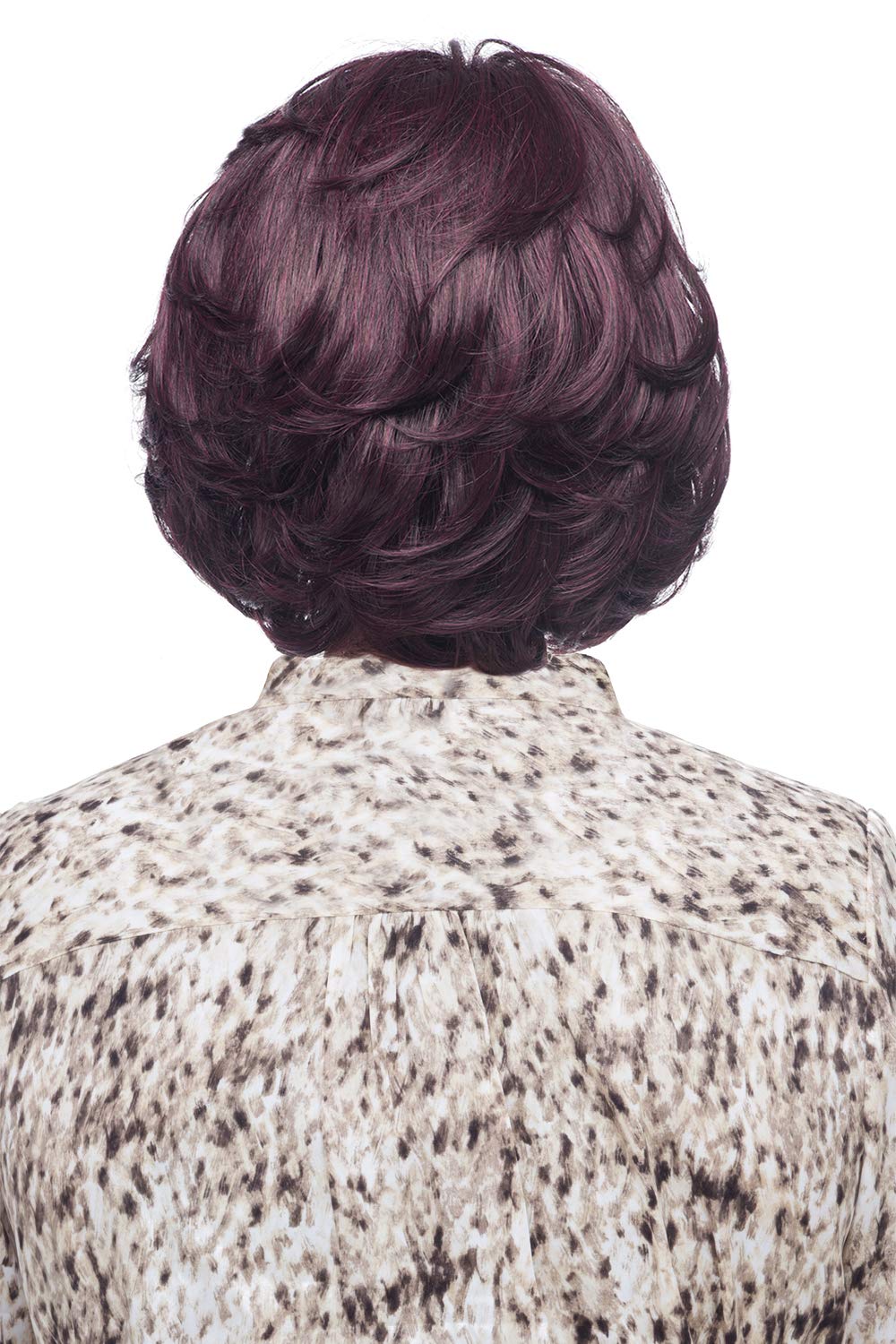 Vivica A. Fox, Garden, HD Lace Front, Natural Baby Hair, Layered Wrap Style with Swept Bang Wig (4 Medium Brown)