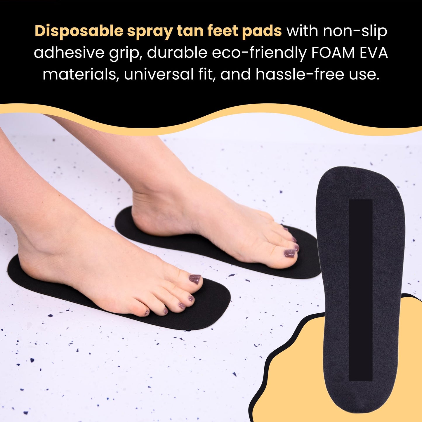 Kobbtan 60 Pairs Spray Tan Feet Pads - Disposable Foam Feet Protectors for Spray Tanning - Non-Slip, Hygienic & Comfortable Feet for Spray Tanning Beauty & Personal Care KOBBTAN