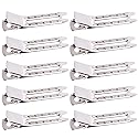 Jdesun 50pcs 1.8“ Silver Metal Hairdressing Double Prong Pin Curl Setting Section Hair Clips Alligator Clips with Holes for Hair Extension Beauty & Personal Care Jdesun