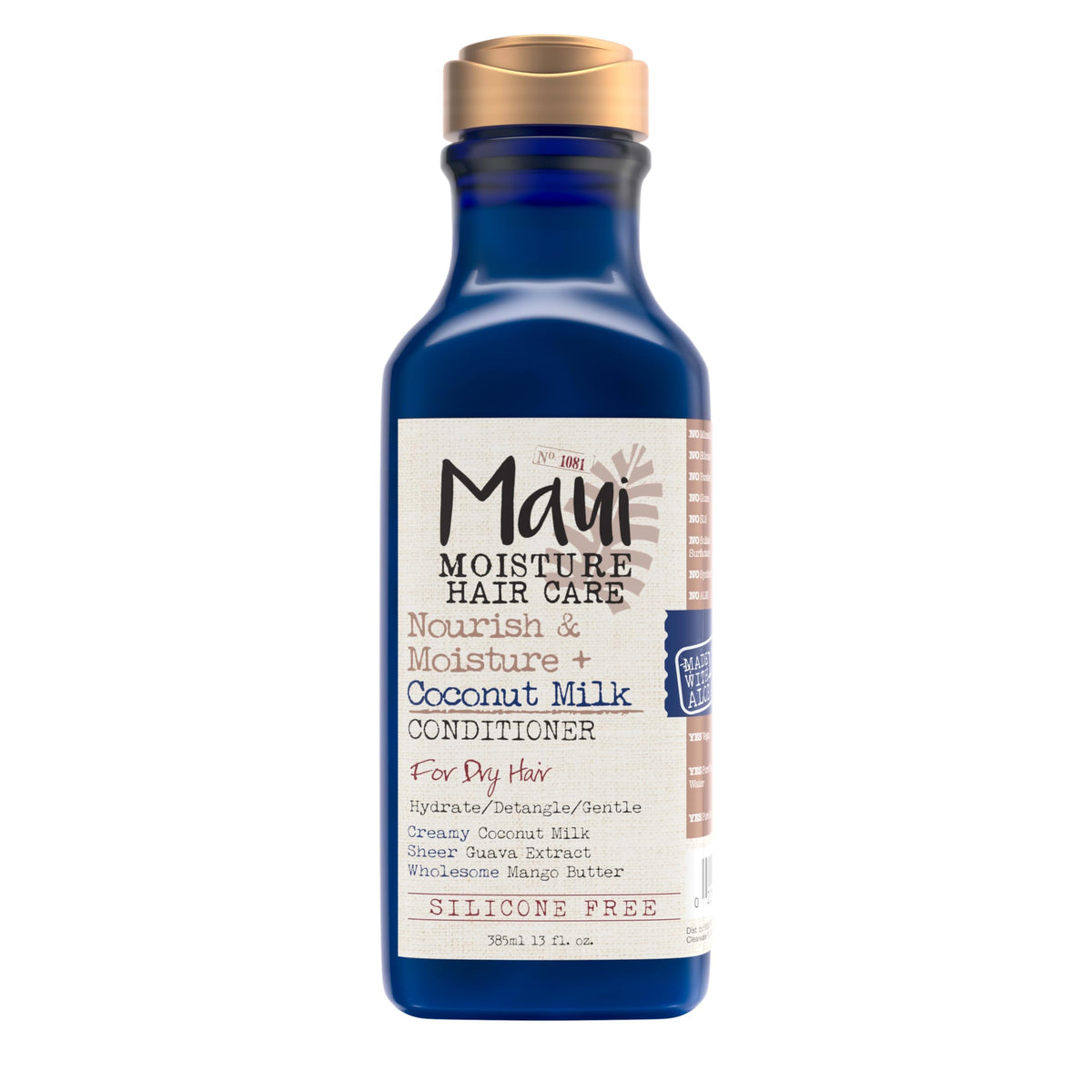 Maui Moisture Nourish & Moisture + Coconut Milk Conditioner to Hydrate and Detangle Curly Hair, Lightweight Daily Moisturizing Conditioner, Vegan,
