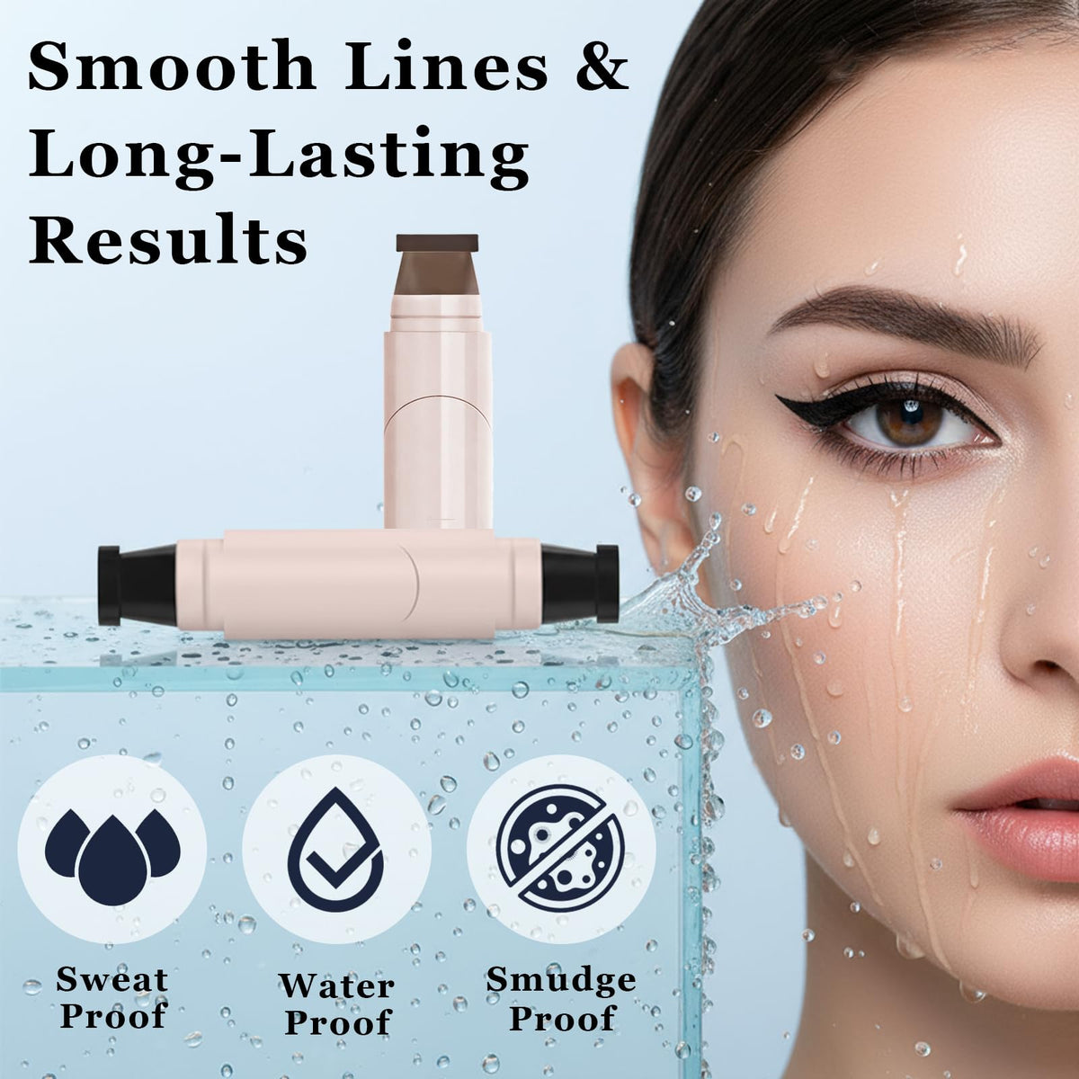 Charunee Winged Eyeliner Stamp Foldable Eye Liner Stamp, 2pc Gel Eyeliner Pencil Set Waterpoof Dual Ended Eye Stamp for Beginners,Easily Draw… Beauty & Personal Care Charunee
