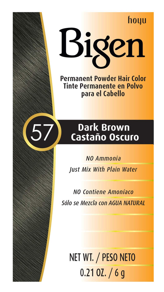 #57 Dark Brown Bigen Permanent Powder (12 Pack) Beauty & Personal Care Bigen