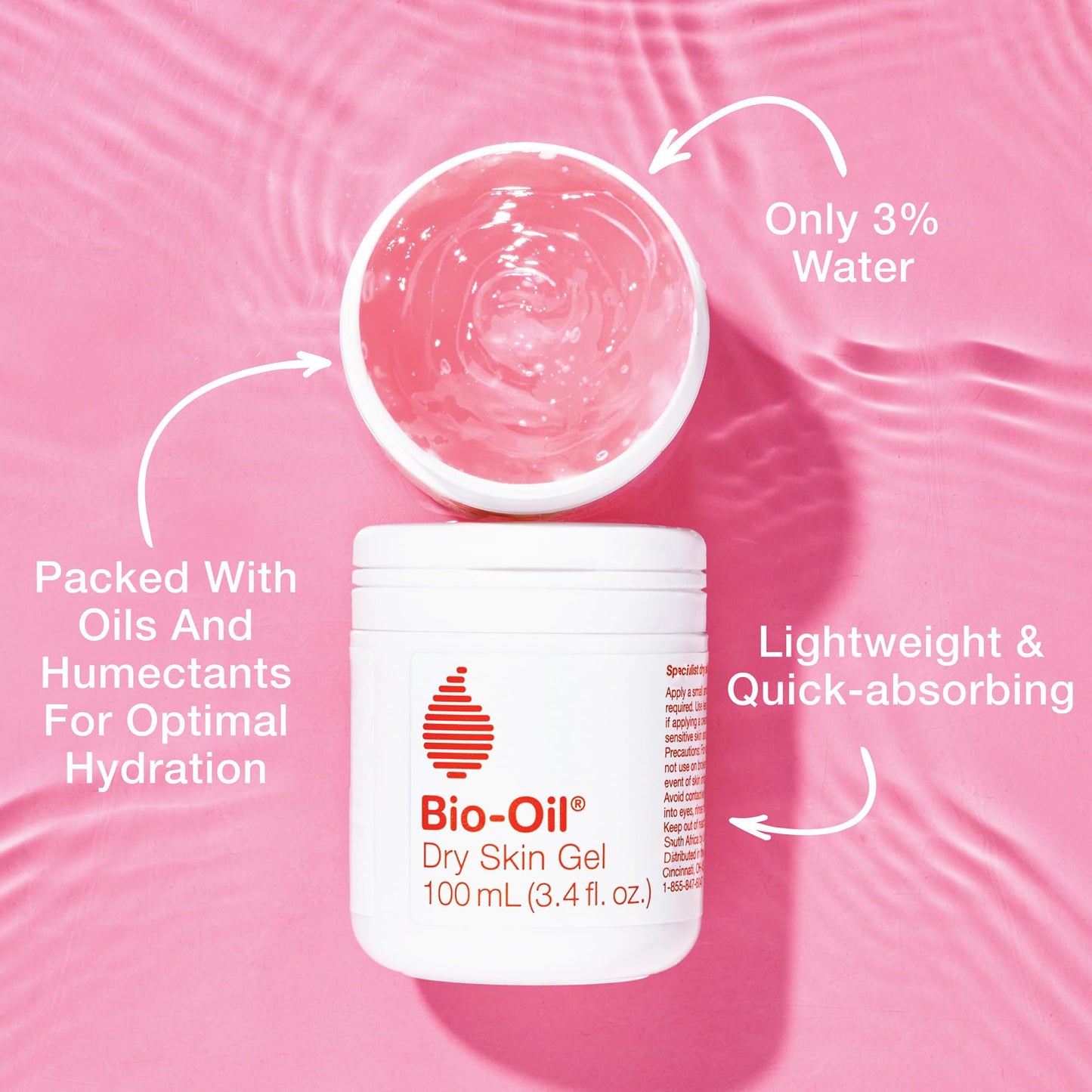 Bio-Oil Dry Skin Gel, Face and Body Moisturizer, Fast Absorbing Hydration, with Soothing Emollients and Vitamin B3, Non-Comedogenic, 6.7 Oz Beauty & Personal Care Bio-Oil