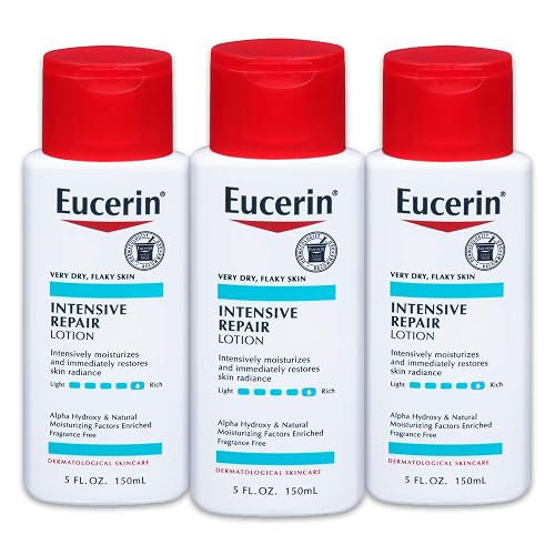 Eucerin Intensive Repair Lotion - Rich Lotion for Very Dry, Flaky Skin - 5 fl. oz. Bottle (Pack of 3) Beauty & Personal Care Eucerin