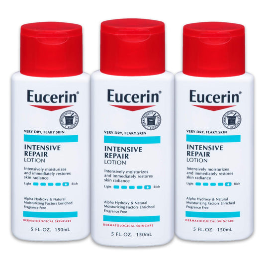 Eucerin Intensive Repair Lotion - Rich Lotion for Very Dry, Flaky Skin - 5 fl. oz. Bottle (Pack of 3) Beauty & Personal Care Eucerin