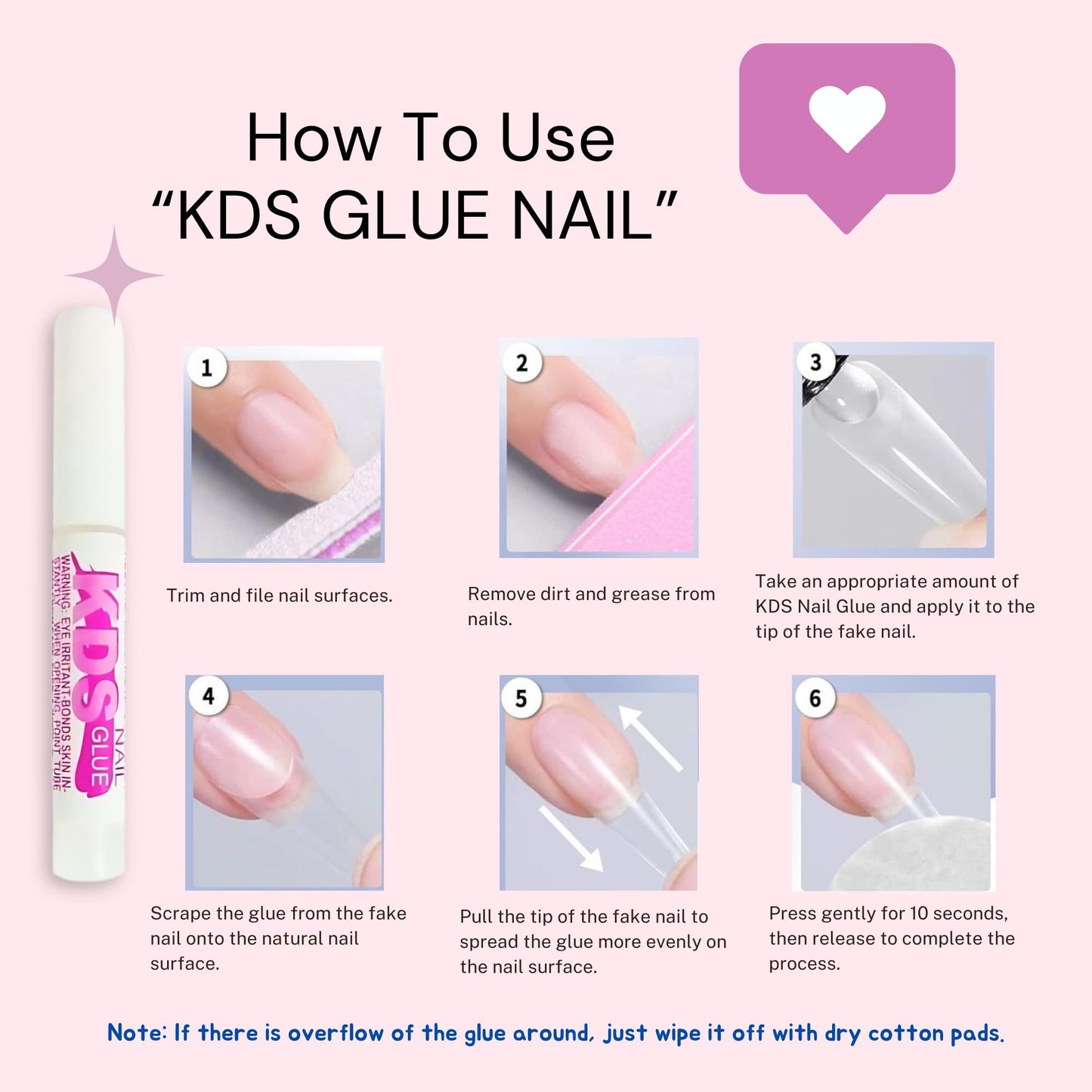 KDS Nail Glue for Professional Fake Nail Art & Design 10pcs Nail Tip Extension Glue Beauty & Personal Care MadayFormula