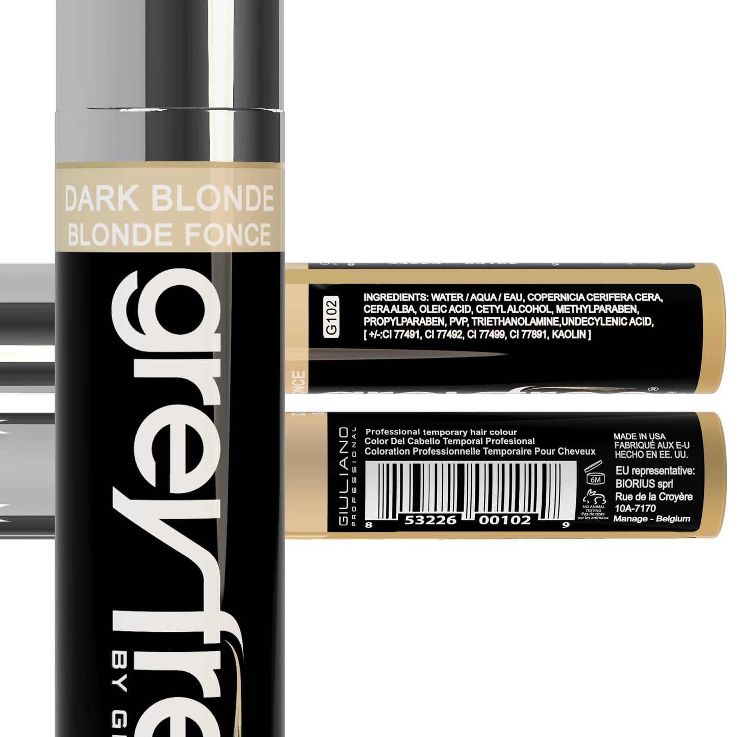 Greyfree Hair Mascara Root Touch-Up for Gray Hair | Precision Hairline Concealer for Brows & Beard (DARK BLONDE) Beauty & Personal Care Greyfree