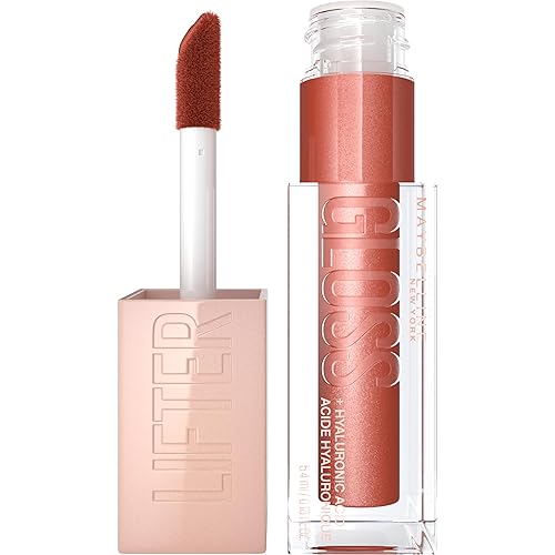 Maybelline Lifter Gloss, Hydrating Lip Gloss with Hyaluronic Acid, High Shine for Plumper Looking Lips, Topaz, Terracotta Neutral, 0.18 Ounce Beauty & Personal Care MAYBELLINE
