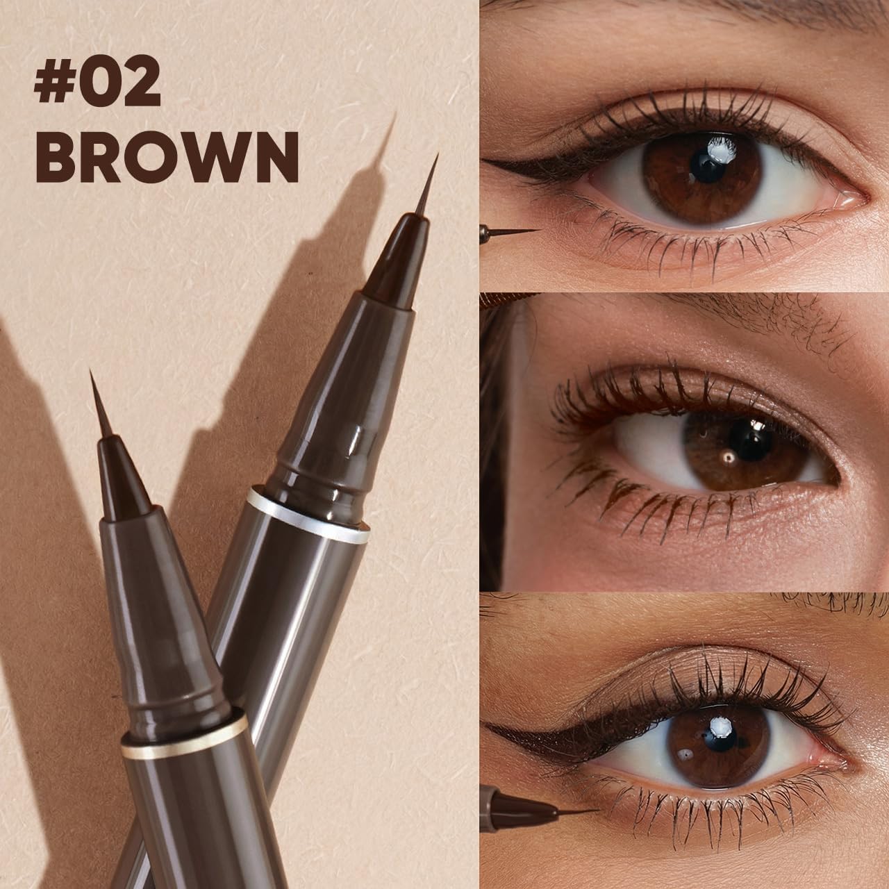 JUDYDOLL Ultra-Fine Liquid Eyeliner-Precision Tip for Wing Line, Smudge-Proof, Quick-Drying, Waterproof, Easy to Get Inner Corner Lined, Hooded Beauty and Personal Care JUDYDOLL