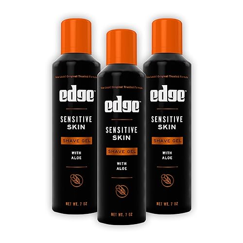 Edge Shaving Gel for Men, Sensitive Skin with Aloe, 7oz (3 Pack) - Shaving Gel For Men That Moisturizes, Protects, and Soothes To Help Reduce Skin Beauty & Personal Care Edge