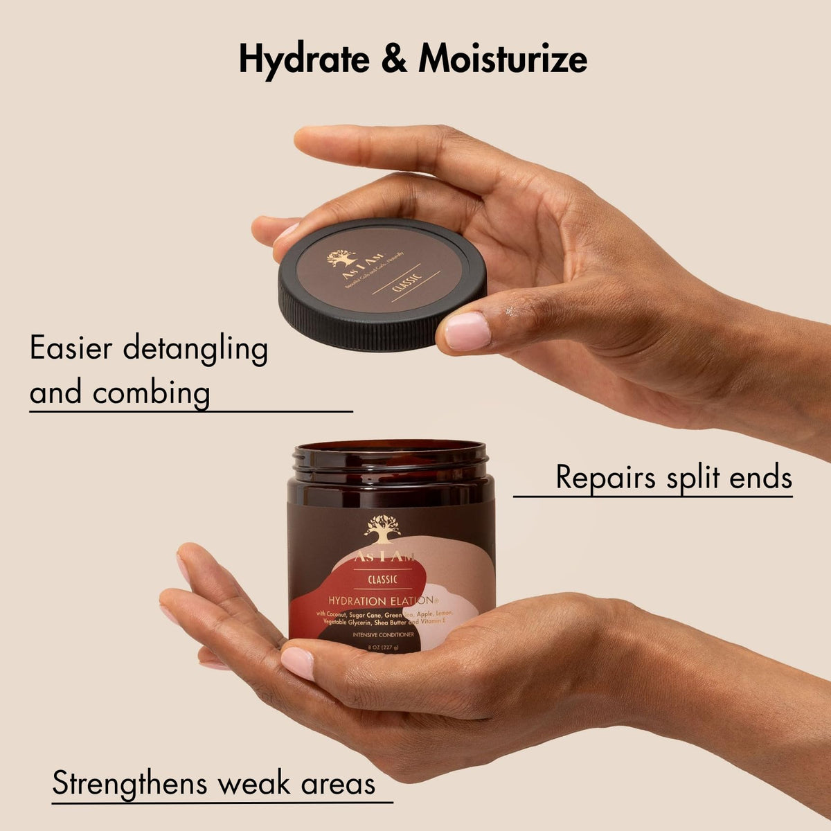 As I Am Hydration Elation Intensive Conditioner, 227g/8 oz.