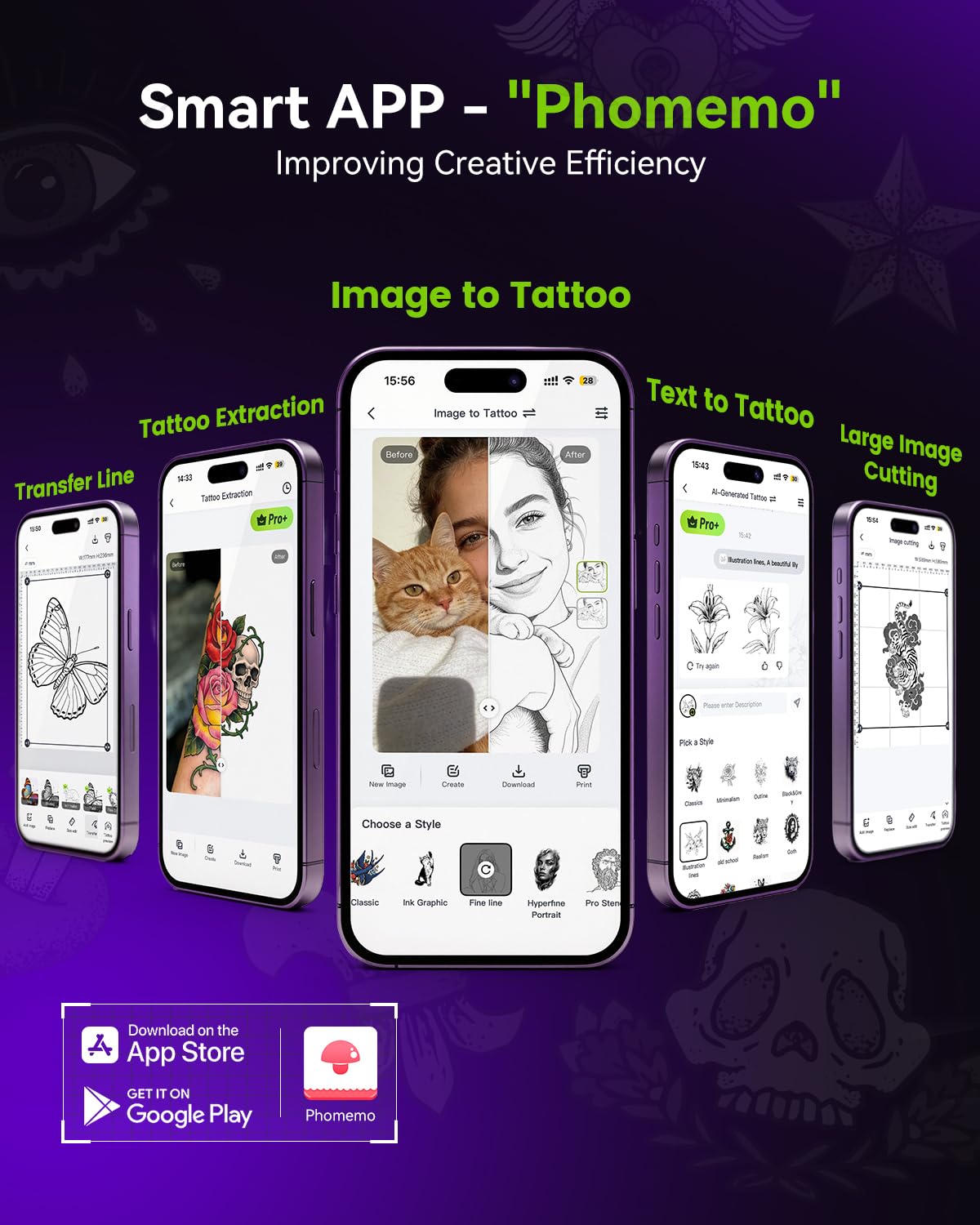 Phomemo M08F Plus Touchscreen Tattoo Stencil Printer, Bluetooth, Thermal Beauty and Personal Care Phomemo