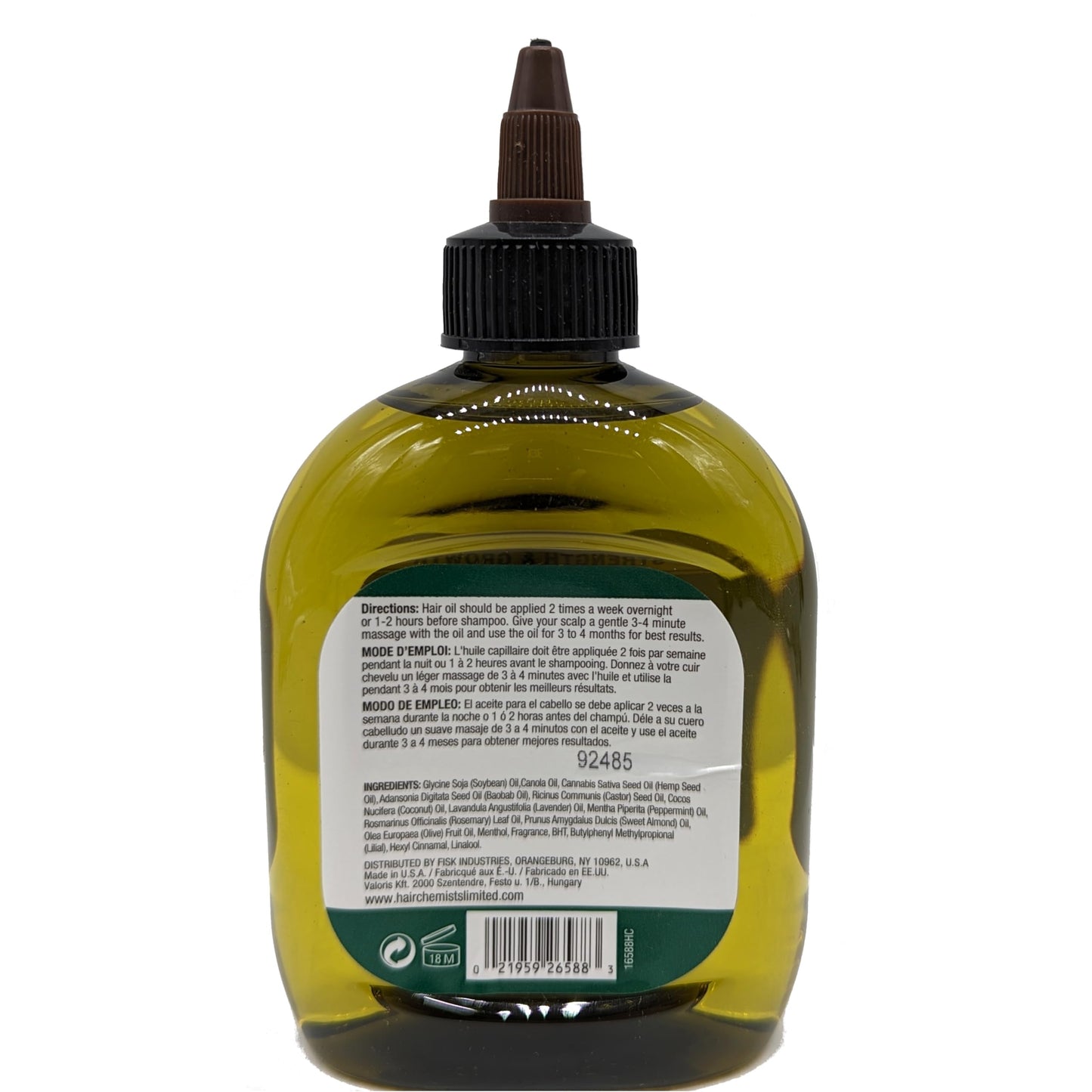 Hair Chemist Castor and Hemp Pro-Growth Hair Oil 7.1 oz. - Natural Hair Oil Blend for Hair Growth Beauty & Personal Care Hair Chemist