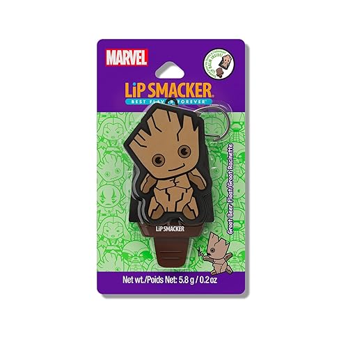 Lip Smacker Marvel Guardians of the Galaxy Lippy Pals, Clear & Glossy, Fun & Giftable, Cruelty Free - Groot Beer (Keychain) Beauty & Personal Care Lip Smacker