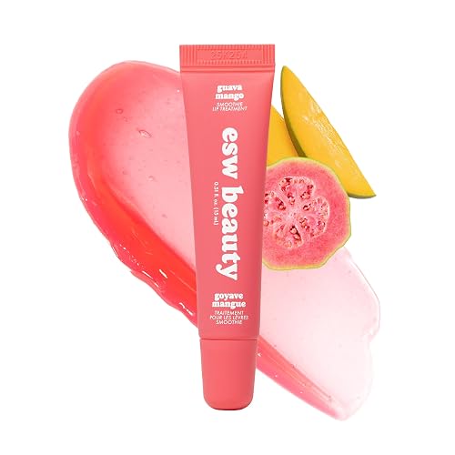 ESW Beauty Guava Mango Smoothie Lip Treatment - Light Pink Tint with Shea Butter, Peptides, Guava & Mango for Advanced Smoothing & Collagen Boost Beauty & Personal Care ESW Beauty