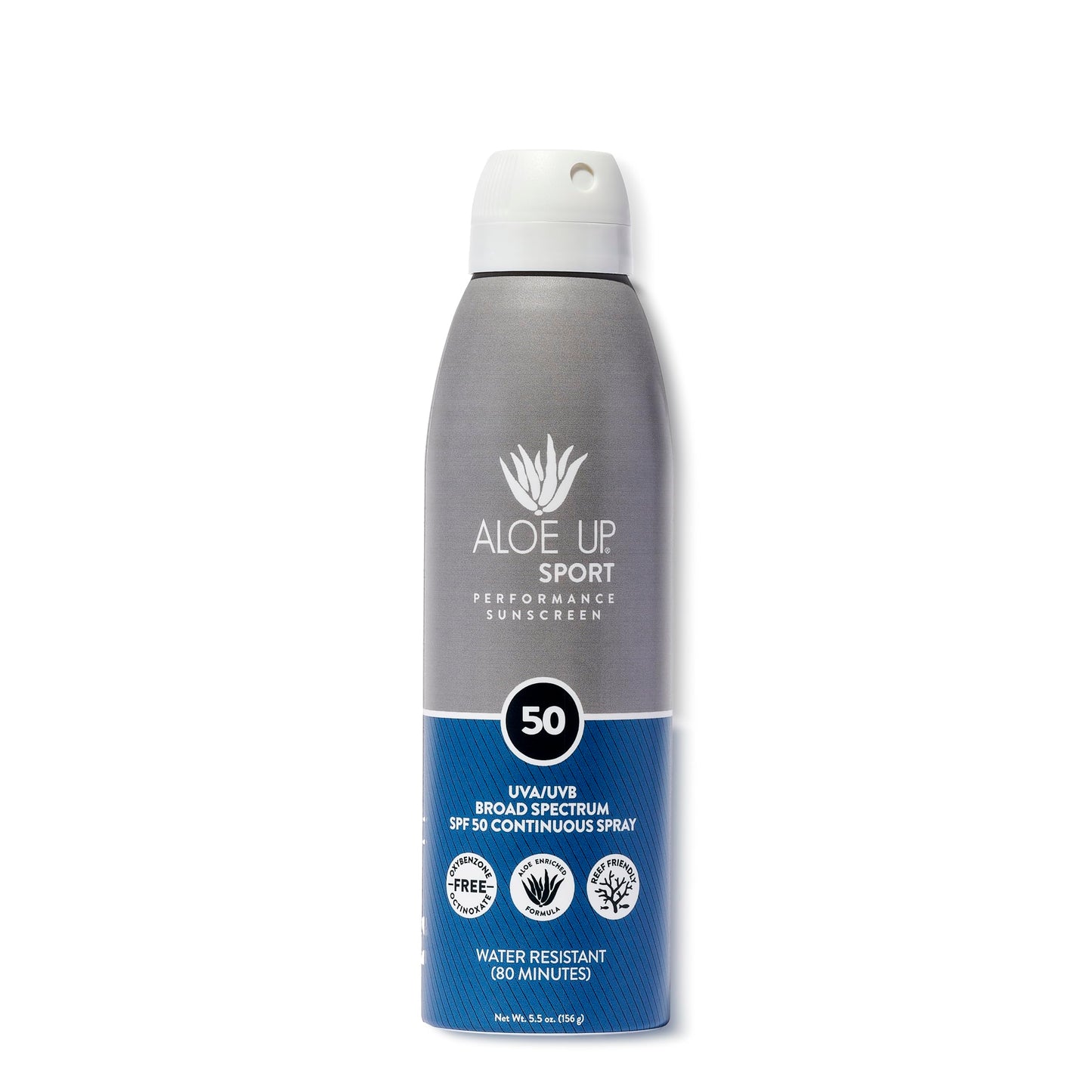 ALOE UP Sport Continuous Spray Sunscreen SPF 50 - Broad Spectrum UVA/UVB Sunscreen Protector for Face and Body - With Aloe Vera Gel - Fast Absorbing Beauty & Personal Care ALOE UP