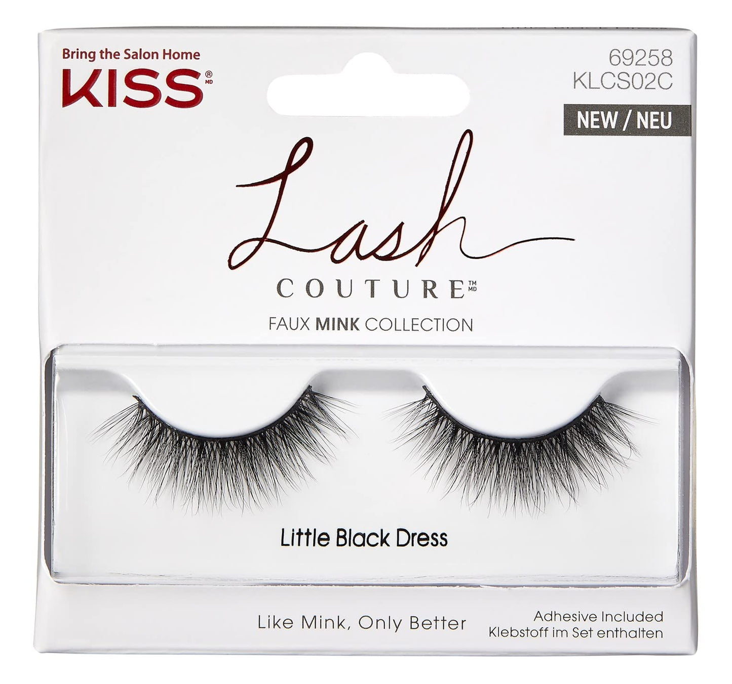 Kiss Lash Couture Faux Mink Little Black Dress (Pack of 2) Beauty & Personal Care KISS