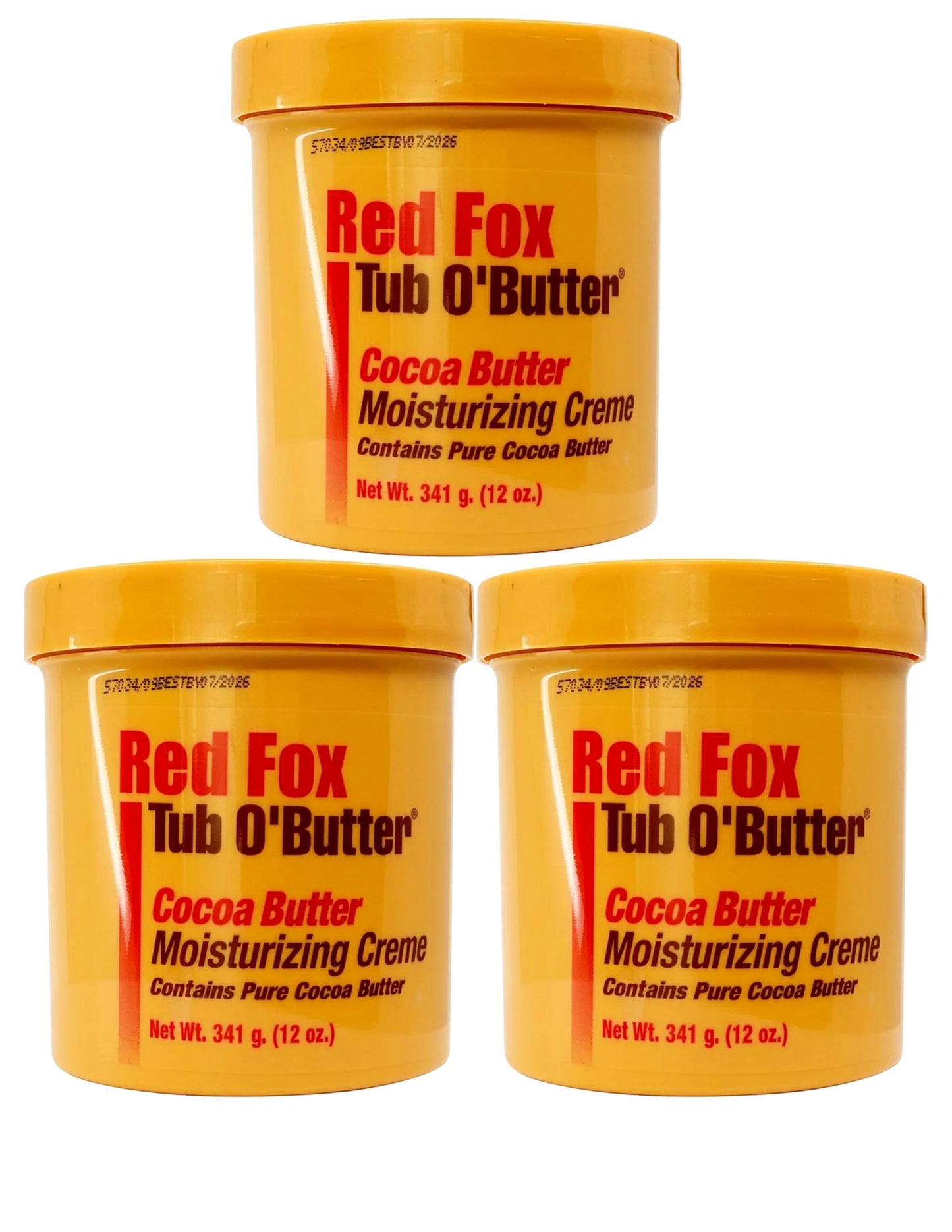 Red Fox Tub O'Butter Cocoa Butter, Moisturizing Creme, 10.5 oz (Pack of 3) Beauty & Personal Care Red Fox