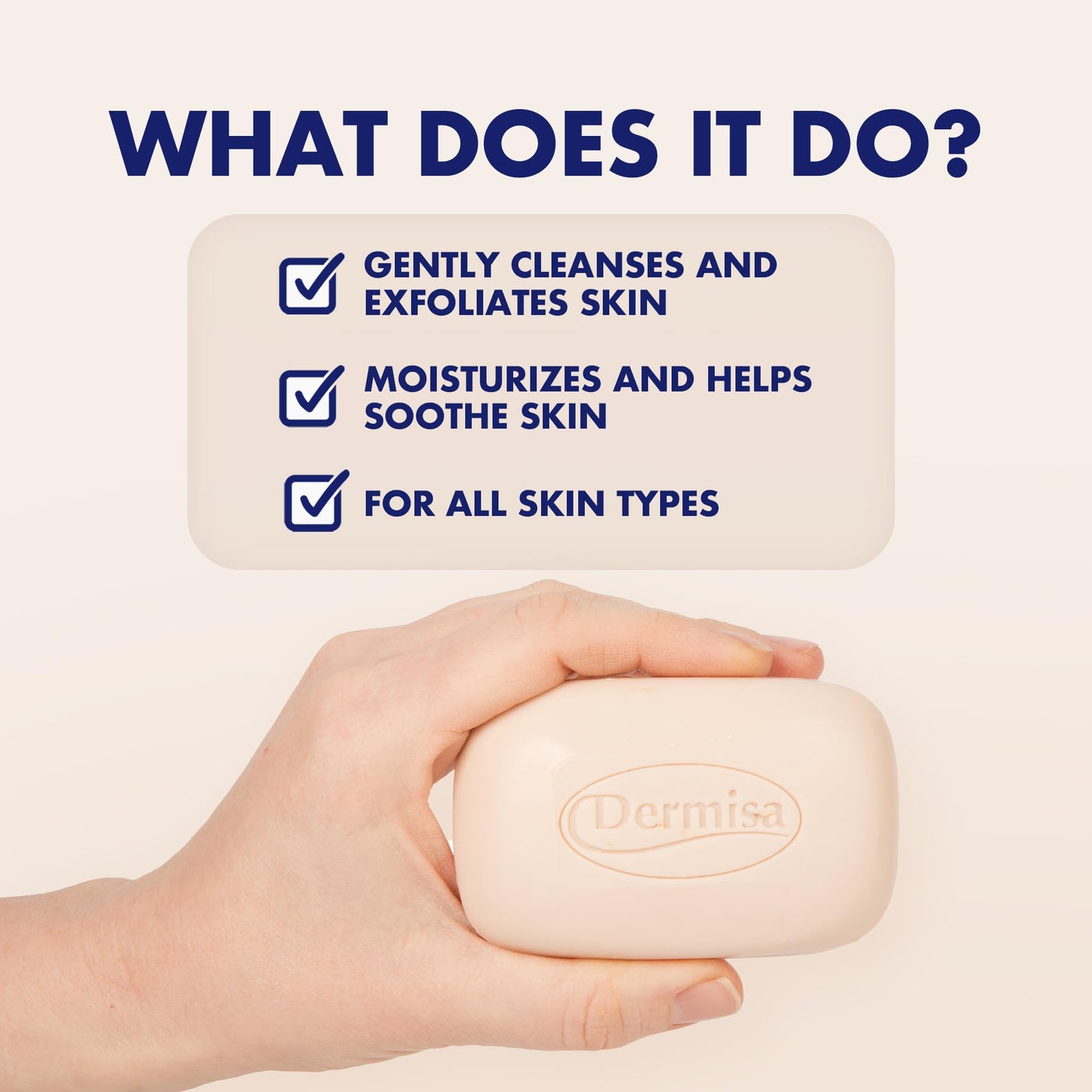 Dermisa Oatmeal Bar with Colloidal Oatmeal and Soothing Aloe Vera - Gently Exfoliating Face and Body Soap for Sensitive and Dry Skin - 3.0 Oz Beauty & Personal Care Dermisa