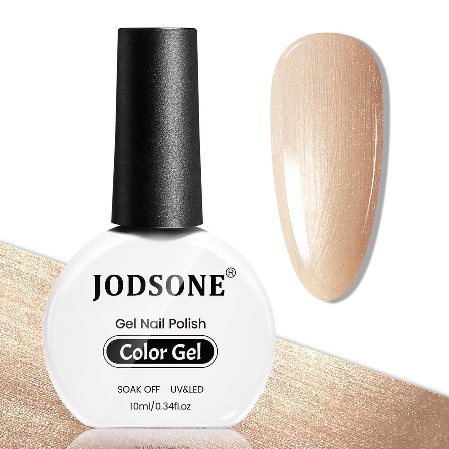 JODSONE 10ml Gel Nail Polish Glitter Drawing Champagne Gold Gel Polish All Seasons Neutral Soak Off U V Lamp Nail Art Design Manicure Salon DIY Home Beauty and Personal Care JODSONE Default Title