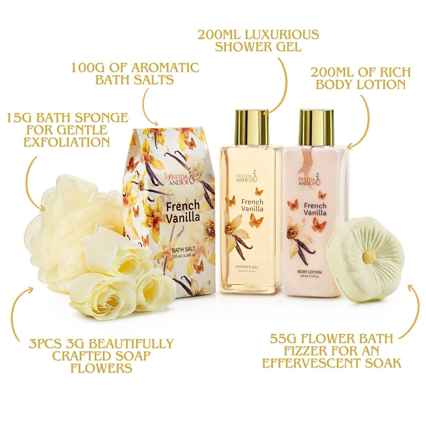 Elegant Bath Set in High Heel Shoe - Luxurious Spa Gift Basket for Women, Includes Shower Gel, Body Lotion, Bath Salts, Soap Flowers, Bath Fizzer Beauty and Personal Care Freida and Joe