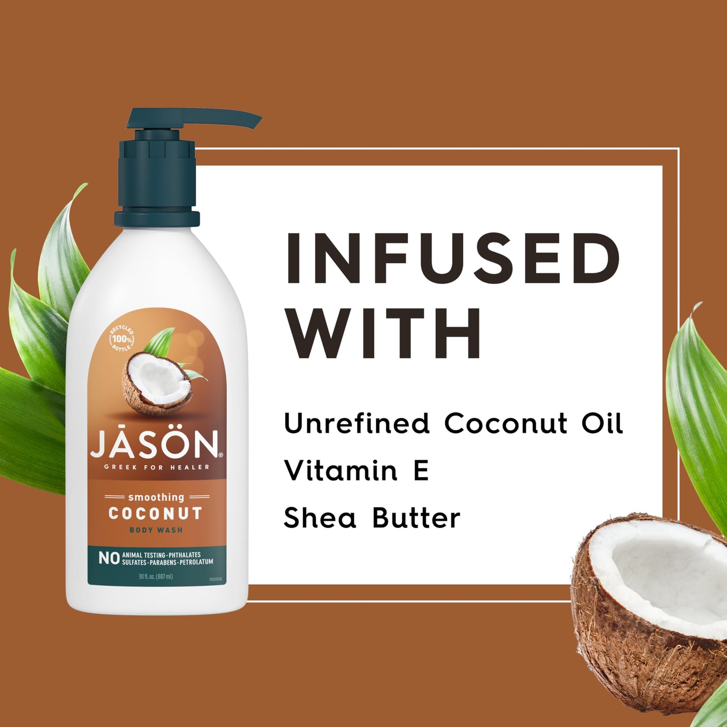 JASON, Smoothing Body Wash oz, Coconut, 30 Ounce Beauty & Personal Care JASON