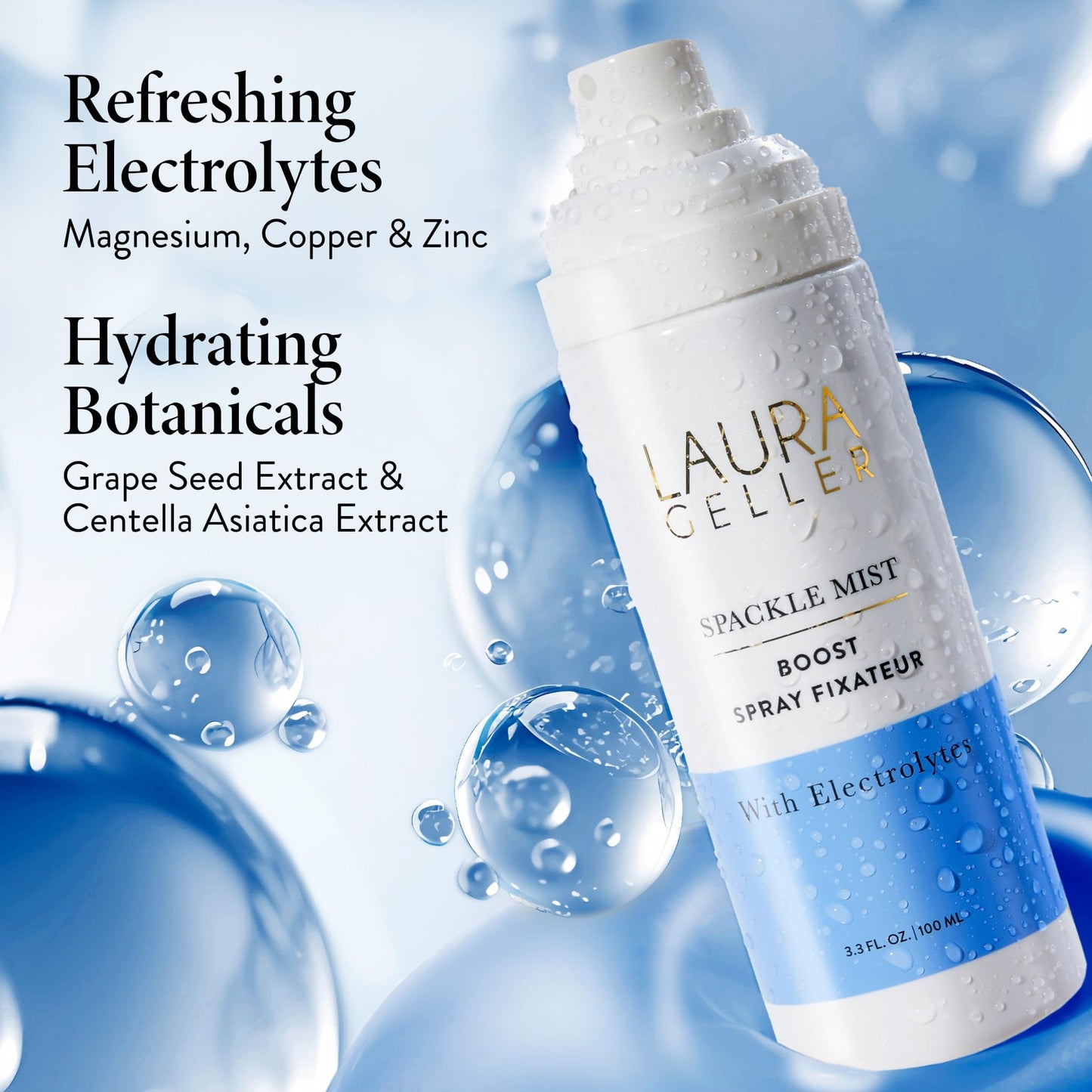 LAURA GELLER NEW YORK Spackle Mist Boost Setting Spray with Electrolytes - Long-Lasting Makeup Spray with Blue Light Protection - Dewy Skin Makeup Beauty & Personal Care LAURA GELLER NEW YORK