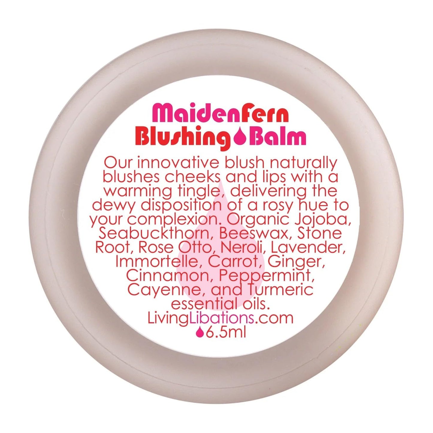 LIVING LIBATIONS - Organic Maiden Fern Blushing Balm | Natural, Wildcrafted Clean Beauty (.22 oz | 6.5 ml) Beauty & Personal Care LIVING LIBATIONS