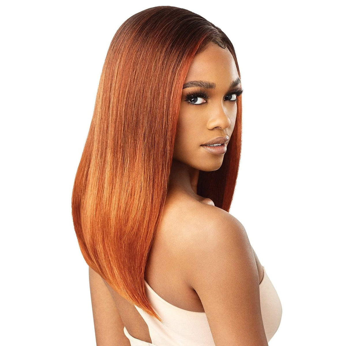 Outre Perfect Hair Line Synthetic 13x4 Faux Scalp Lace Front Wig - LINETTE (Chocolate Swirl)