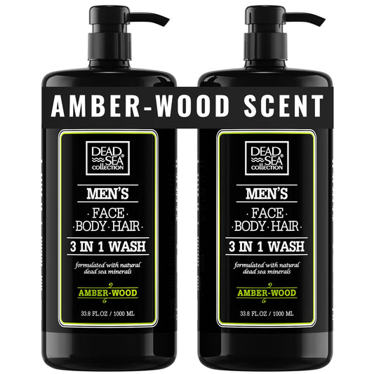 Dead Sea Collection Amber Wood Men’s Body Wash - 3 in 1 Body Wash for Men for Hair, Face & Body - Moisturizing Shower Gel with Dead Sea Minerals Beauty and Personal Care Dead Sea Collection Default Title
