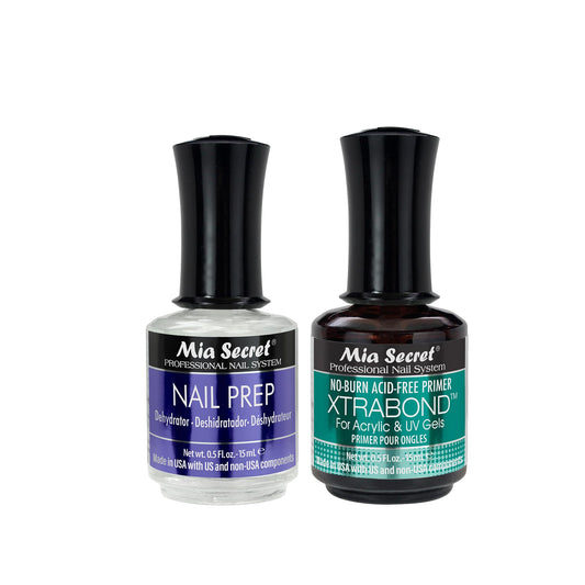 Mia Secret Nail Prep 0.5oz (NP-30) & Xtrabond Primer 0.5 oz (PR100) Beauty & Personal Care Mia Secret Crislan