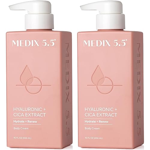 Medix 5.5 Hyaluronic Acid + Vitamin E Cream Body Lotion For Women | Hydrating Dry Skin Firming Lotion Minimizes Look Of Wrinkles, Stretch Marks Beauty & Personal Care Medix 5.5