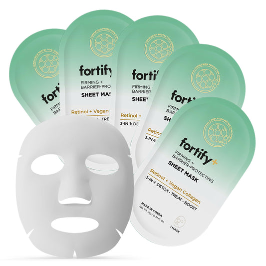 Fortify Skincare Retinol & Collagen Face Mask - 3-in-1: Detox, Treat, Boost - Hydrating, Firming, Anti-Aging - Dermatologist Tested Korean Skin Care Beauty & Personal Care Fortify Skincare