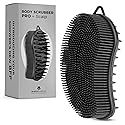 MainBasics Silicone Body Scrubber Dual-Sided Shower Loofah and Scalp Scrubber (Black, Scalp) Beauty & Personal Care MainBasics