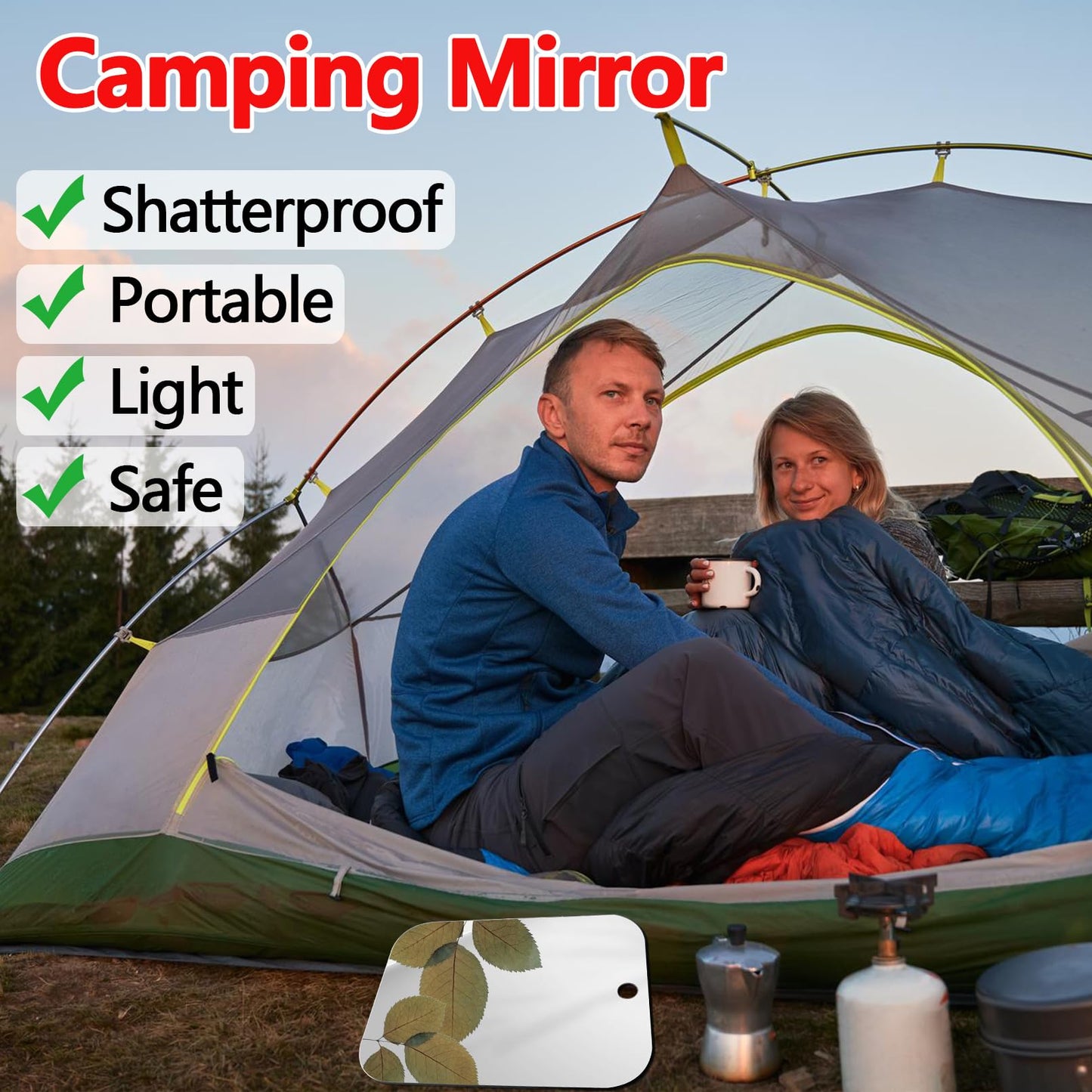 NKJVE Shatterproof Shower Mirror fogless for Shaving Mirror (Larger,11"x8") Small Wall Hanging Camp Vanity Mirror,Unbreakable Makeup Travel Camping Beauty & Personal Care NKJVE