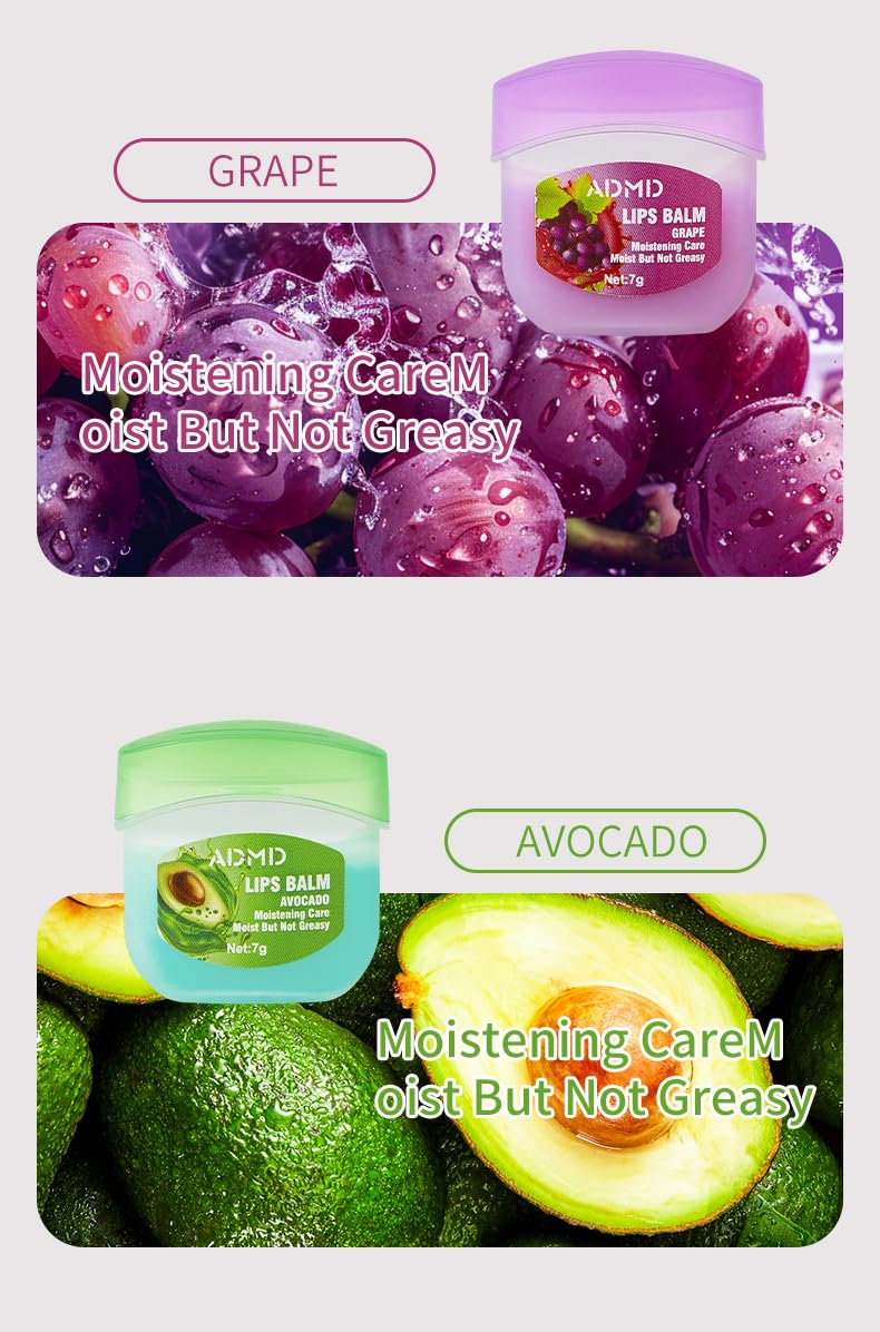 8 - piece Fruity Lip Mask Set! Paired with Lip Balm for Long - lasting Moisturization Beauty & Personal Care bobojuju